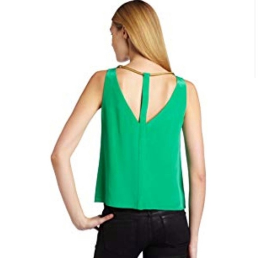 BCBG MaxAzria Nydia Silk V Neck blouse - Picture 2 of 3